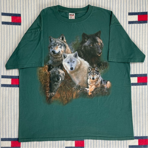 Anvil Other - Vintage Wolf Wolves Nature Animal short sleeve tee shirt